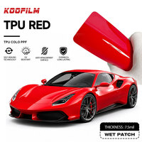 Film de protection automobile KOOPPF TPU en rouleau 7,5 mil auto-réparant, anti-UV, changeant de couleur rouge, anti-rayures, anti-infrarouge, garantie 8 ans