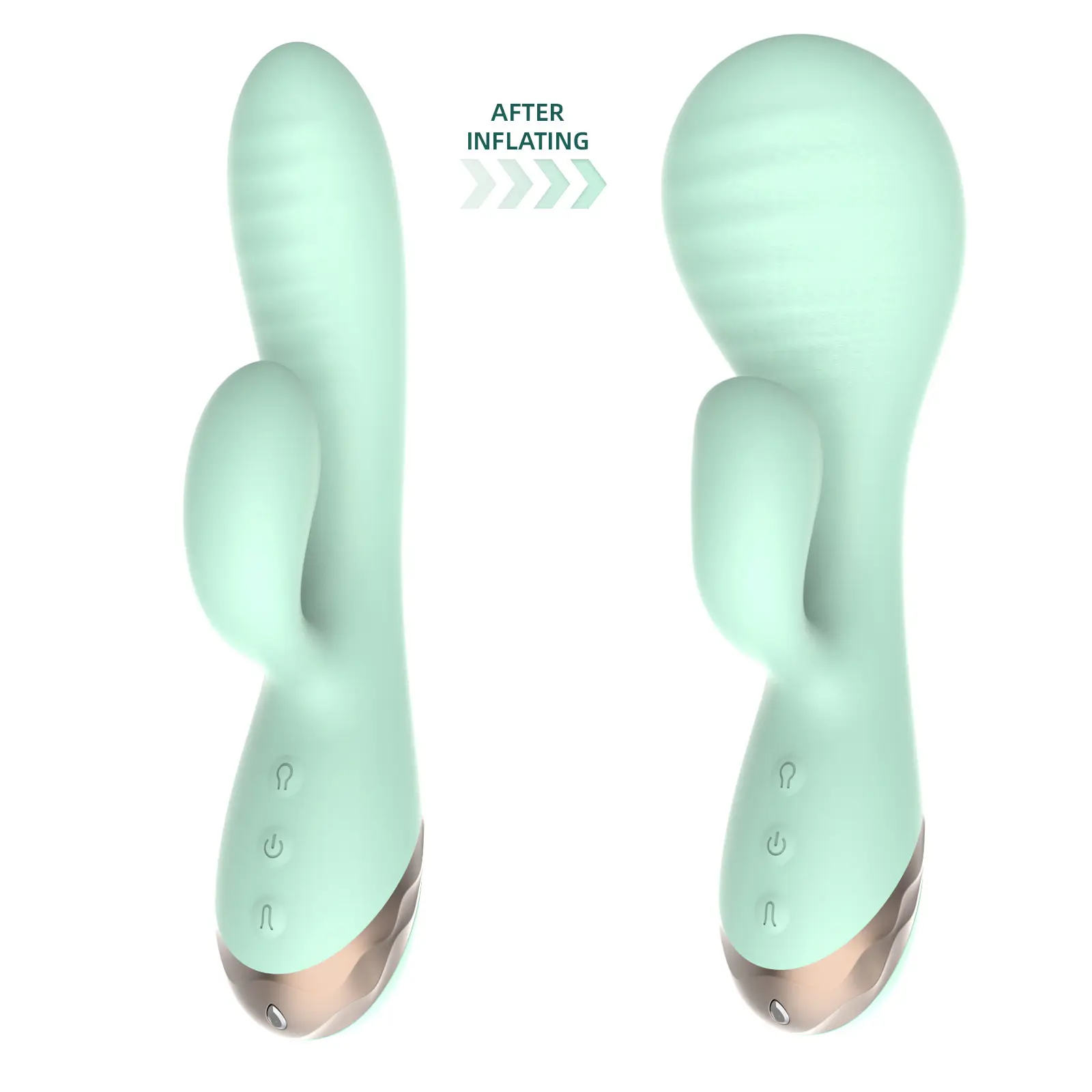 Inflatable, deflated, enlarged vibrator for women, strong shock wrap for swelling, adult sexual products
