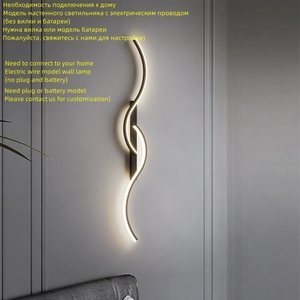 Applique murale <span class=keywords><strong>LED</strong></span> minimaliste moderne éclairage intérieur de maison de chevet luminaire de chambre <span class=keywords><strong>à</strong></span> coucher de salon longue bande applique murale lumière - Product Image 3