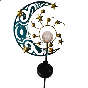 Lámpara Solar Decorativa para Jardín con Forma de Luna y Estrellas LED, Resistente al Agua, 12V DC, para Montaje en Pared - Product Image 5