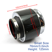 Filtre à air universel pour voiture à haut débit 76mm/3inch Cleaner High Performance for Cold Air Intake Carbon Cover Sports Air Filter
