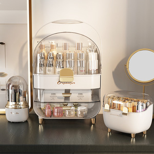 Elegante Organizador de Maquillaje con Tapa para Escritorio, Capacidad de 6-10L, para Almacenamiento de Cosméticos - Product Image 3