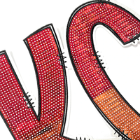 Patch thermocollant personnalisé en sequins, broderie couronne, léopard, lettre, appliqué pour sweat à capuche, fabriqué en tissu de haute qualité, vendu directement par l'usine KC