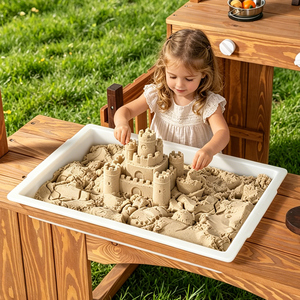 Jouets de <span class=keywords><strong>cuisine</strong></span> éducatifs pour enfants : Cabane en bois avec bac à sable extérieur et système de circulation d'eau, pour garçons et filles - Product Image 3