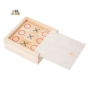 HOYE CRAFTS new design Party Set Toy gioco da tavolo in legno tic tac toe in legno con scatola portaoggetti - Product Image 1