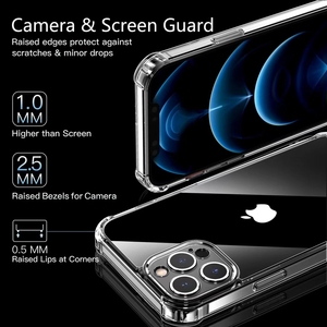 Alta calidad 1,5mm TPU PC 2 en 1 funda de parachoques silicona transparente característica a prueba de golpes Compatible con <span class=keywords><strong>iPhone</strong></span> 11 <span class=keywords><strong>Pro</strong></span> <span class=keywords><strong>Max</strong></span> 12 XR <span class=keywords><strong>X</strong></span> XS 8 7 6 PU - Product Image 3