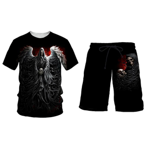 Conjunto <span class=keywords><strong>de</strong></span> Camiseta para Hombre con Estampado Digital 3D <span class=keywords><strong>de</strong></span> León y Tigre, Conjunto Deportivo Informal para Hombre - Product Image 2