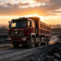 Truk Tipper Tambang HOWO NX 8X4 Terbaru Lampu LED Terang Truk Dump Berat untuk Konstruksi Malam Hari