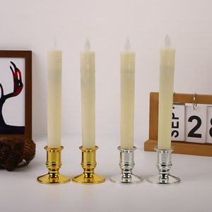 Bougie sans flamme électrique LED YAMAI en métal pour mariage, fête de remise de diplôme, porte-bougie longue durée, décoration d'intérieur, fonctionne sur piles - Product Image 2