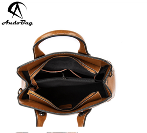 AndoBag <b>Large</b> Capacity <b>Handbag</b> for Women Fashion Genuine Cow Leather Shoulder Bag European American Retro Crossbody Bags YLG638 - Product Image 3