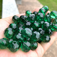 Perles en acrylique transparentes colorées à facettes de 4 mm à 20 mm pour la fabrication de sacs DIY