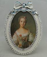 Or Bourgogne Perles Perlé Bébé Ruban Cadre Photo Pour 2.5x3 Pouces Papier Européenne Maison De Table En Alliage de Zinc Ovale Cadre Photo
