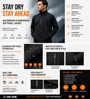 Chaqueta Softshell con Logotipo Personalizado Bordado OEM, Chaqueta de Poliéster con Cierre de Cremallera y Tela Vaquera para Deportes al Aire Libre para Hombre
