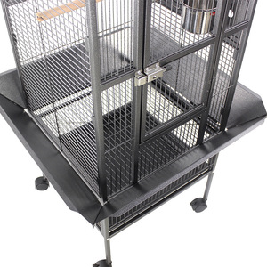 Jaula Grande para Loros con Área de Juego Superior a <span class=keywords><strong>Precio</strong></span> de Fábrica - Jaula Metálica Resistente para Pájaros con Ruedas y Comederos - Product Image 5