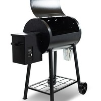 Barbecue à charbon de bois avec chariot mobile, vente chaude, roues jumelées, grand modèle, charbon de bois en granulés