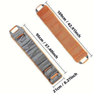 Cinturón multifuncional de asistencia para levantarse, 109 cm, con ribete naranja, de algodón, práctico para ayudar a la movilidad en la cama - Product Image 1