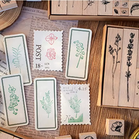 Vente en gros de tampons créatifs rétro auto-encreurs pour scrapbooking et fabrication de cartes - Jouet pour enfants en bois
