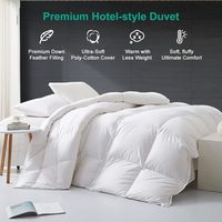 Edredón de plumas de lujo para todas las estaciones, edredón de Hotel de 5 estrellas súper cálido, tamaño Queen King, núcleo de plumas de pato