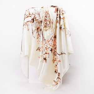 <span class=keywords><strong>Foulard</strong></span> de seda para mujer, bufanda cuadrada de 90x90cm, chal de <span class=keywords><strong>playa</strong></span> de marca de lujo para mujer, pañuelo Hijab <span class=keywords><strong>grande</strong></span>, silenciador para mujer - Product Image 6