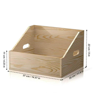 Caja de almacenamiento de álbumes, organizador de discos, decoración del hogar y exhibición de colección, almacenamiento de discos de vinilo de madera personalizado - Product Image 3