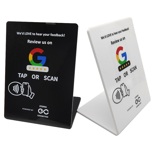 NFC RFID Google Review Acrylic QR Code NTAG213 Waterproof Contactless Smart Card ISO 14443A Social Media Membership