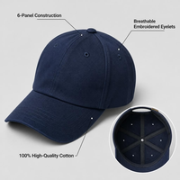 Casquette de baseball personnalisée avec logo brodé 3D, casquette en coton à 6 panneaux, casquette de papa personnalisée, streetwear, casquette de sport, casquette de soleil pour hommes et femmes, directement de l'usine
