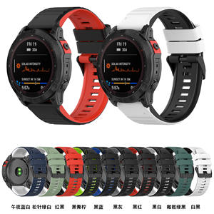 עבור gamin fenix 6 22 מ "מ רצועה 26 מ" מ רצועת סיליקון צבע כפול - Product Image 4