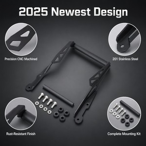 Support de navigation GPS pour moto, support de téléphone pour <span class=keywords><strong>CFMOTO</strong></span> 800MT 800MTX <span class=keywords><strong>MT800</strong></span> Ibex 800 2023-2025, acier inoxydable 201, noir - Product Image 4