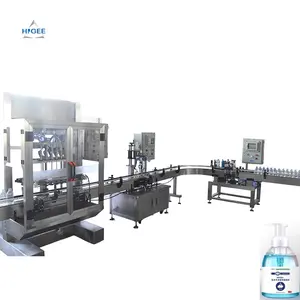 Higee PET Bottle 75ml 100ml 200ml 500ml 75% Alcohol Gel Liquid Filling Production Line Chemical Liquid Filling Machine Line