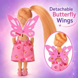 Set <span class=keywords><strong>di</strong></span> Bambole Sirena Mini da 6 Pollici, Bambola Principessa <span class=keywords><strong>Barbie</strong></span> da 15cm con Accessori, Borsetta a Farfalla, <span class=keywords><strong>Giocattolo</strong></span> per Regalo <span class=keywords><strong>di</strong></span> Compleanno per Ragazze - Product Image 2