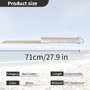 Support de canne de plage réglable en pointe de sable de pêche robuste blanc pour la pêche au surf - Product Image 5