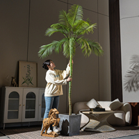 Palmier artificiel grand format durable en PET écologique pour la décoration intérieure, extérieure et de bureau (vente en gros)