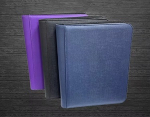 Carpeta con Cierre y 4 Bolsillos para Tarjetas, Capacidad para 128 Tarjetas, Material Exo-Tec, 16 Páginas de Carga Lateral (Negro) - Product Image 6
