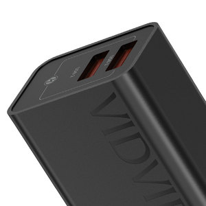 VIDVIE xách tay màu đen DC 2.4A đôi <span class=keywords><strong>USB</strong></span> sạc nhanh điện Du Lịch Anh Bộ sạc tường <span class=keywords><strong>Adapter</strong></span> - Product Image 3