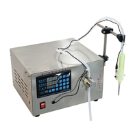 Machines de remplissage semi-automatiques à pompe magnétique de haute précision (±0,5%) pour liquides (lait, sauce soja, miel, savon liquide)