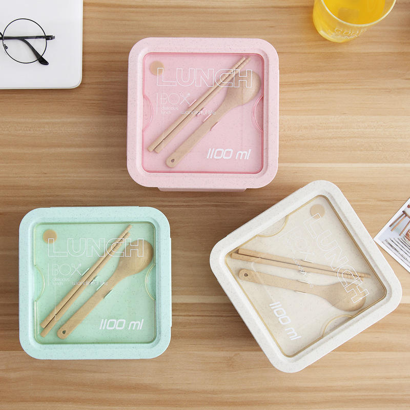 Custom Biodegradable Wheat Fiber Lunch Box Eco Friendly Rice Husk Bento ...