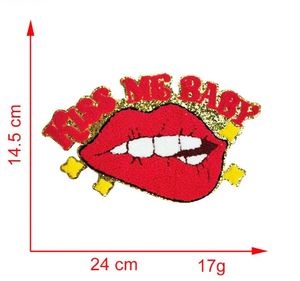 Patch thermocollant en chenille brodé Xoxo Let love Grow Kiss Mama Valentine, grande taille, pour T-shirts et sweats à capuche - Product Image 3