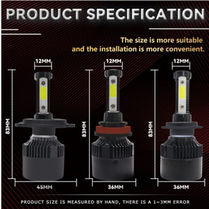 Đèn Pha Led ô tô, kết hợp chùm sáng cao và thấp, Đèn Pha Bốn Mặt siêu sáng, Đèn Pha Led Xe - Product Image 4