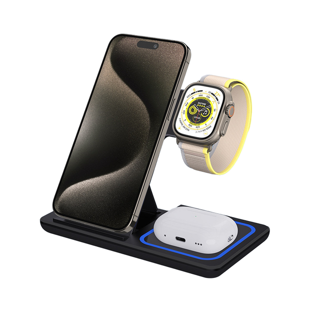 Hot sales 3-in-1 Fast Charging Wireless Charger Stand Wholesalers in stock New 6-in-1 Multi-in-1magnetic phone holder