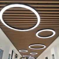 Luminaire suspendu circulaire moderne à anneaux LED RONSE pour hôtel, restaurant, bâtiment commercial