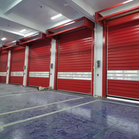 Porte sectionnelle rapide ABX en plastique et acier, coupe-feu, design moderne, pour atelier et entrepôt