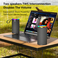 Nueva tendencia diseño clásico profesional Interior Exterior portátil RGB TWS Mini caja de altavoz Bluetooth con micrófono