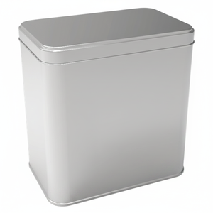 Boîte en fer blanc rectangulaire Kontensan L822 de 3 L pour thé, café et boissons chaudes, 103 x 166 mm x H197 mm, couvercle coulissant - Product Image 2