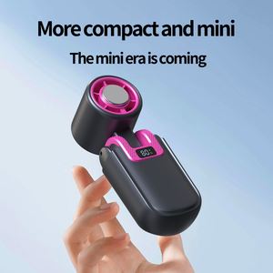 Mini Portátil de Bolsillo 180 °   Ventilador de Mano Recargable Plegable de Ángulo Amplio con Suministro de Aire y Enfriamiento por Hielo para Viajes y Oficina - Product Image 3