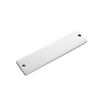 Yiwu Aceon, accesorio de moda de acero inoxidable, fabricación de joyas para ropa, placas de marca, etiqueta de conector estampada rectangular larga