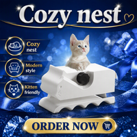 Yeanifeana Coupe-carton portable en forme de chaton imprimé en 3D, outil de découpe de bandes plastiques DIY pour la maison (Blanc Chine)
