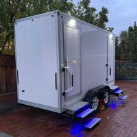Remorque sanitaire portable 3,6 m/12 pi, norme américaine, à économie d'eau, avec 2 toilettes, pour événements extérieurs