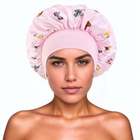 Bonnet turban personnalisé pour femmes, en satin de soie, avec bande élastique, imprimé léopard et fleurs, pour femmes et enfants