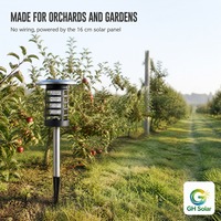 Piège à moustiques solaire de jardin de 16 cm, étanche IP65, qualité supérieure, fourni en gros par l'usine