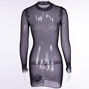 Vestido playero transparente para mujer, vestido de malla transparente - Product Image 2
